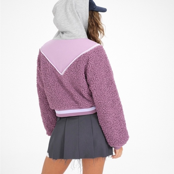 For Love & Lemons Cozy Crop Pullover Hoodie Sweater Size Large - Picture 3 of 7